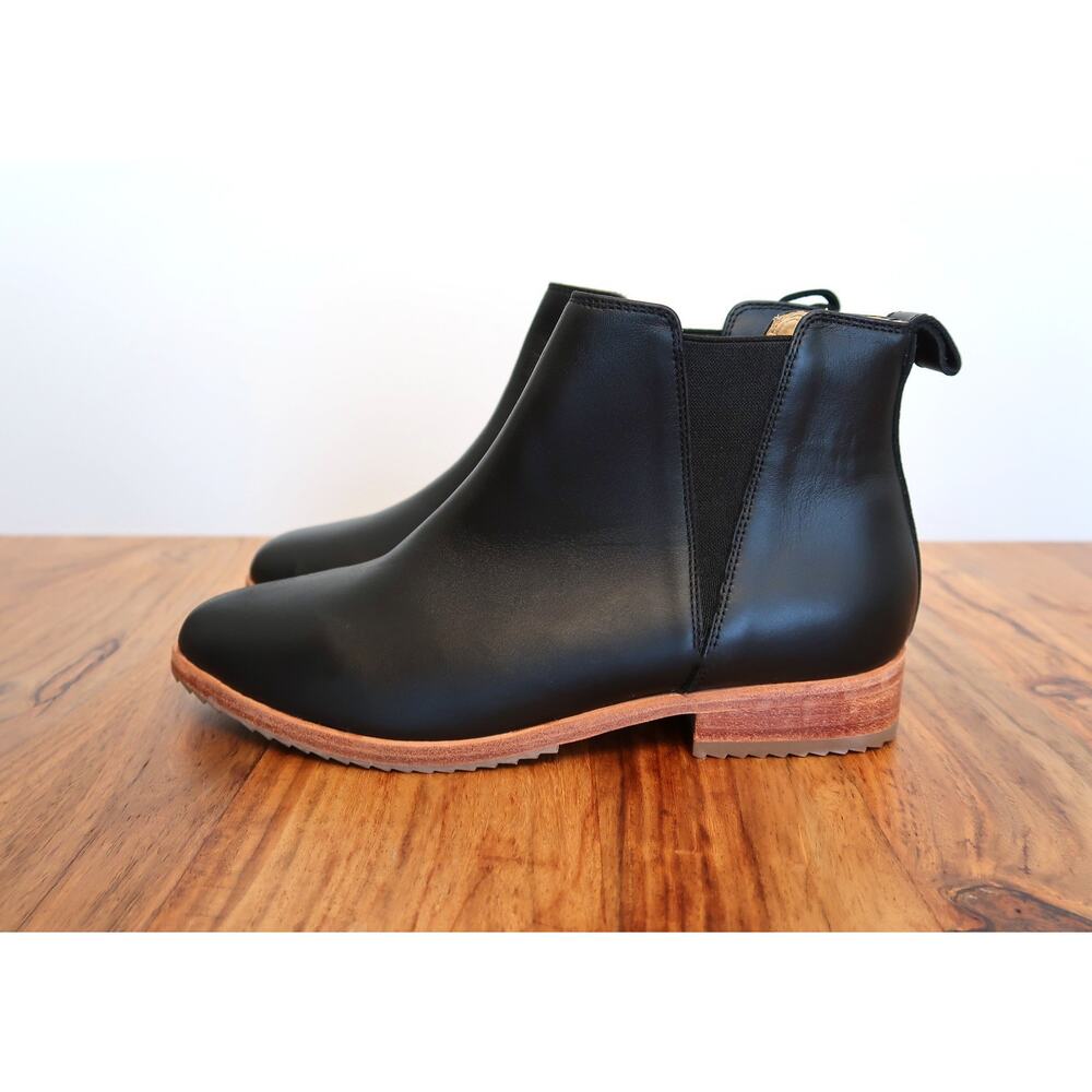 NISOLO Eva Everyday Leather Chelsea Ankle Boot Black Nordstrom 8.5 $228